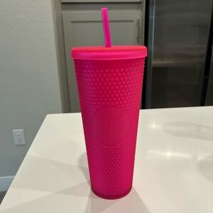 Starbucks Matte Hot Pink Soft Touch 24oz. Cold Cup Tumbler